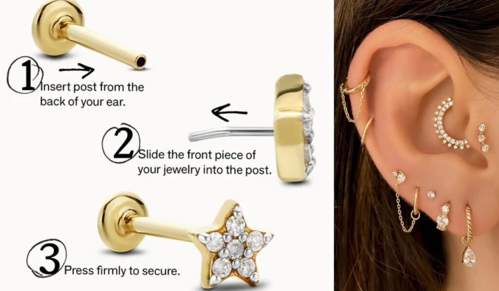 flat back earrings